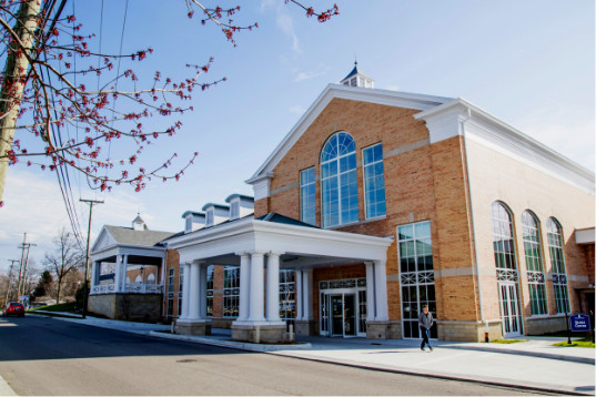 Exterior view of the Searle Center.